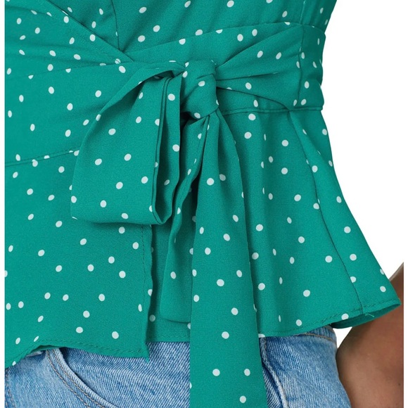 BB Dakota Wrap Top in Pepper Green, Size XS - Picture 4 of 8